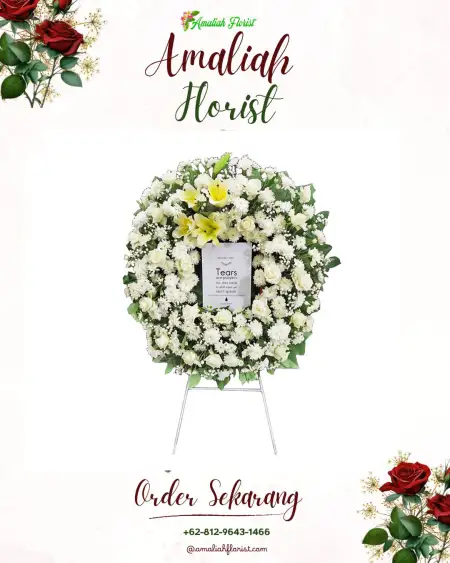 Krans Bunga Duka Masjid Kubah Emas Depok